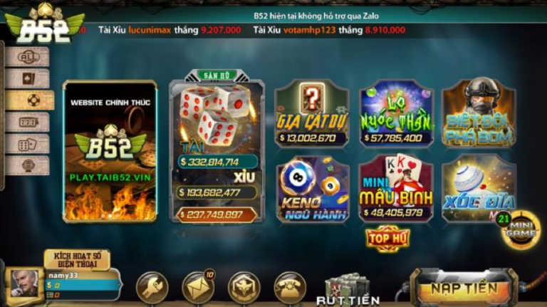 Mini game quy tụ toàn những trò cược dễ hiểu với luật chơi đơn giản