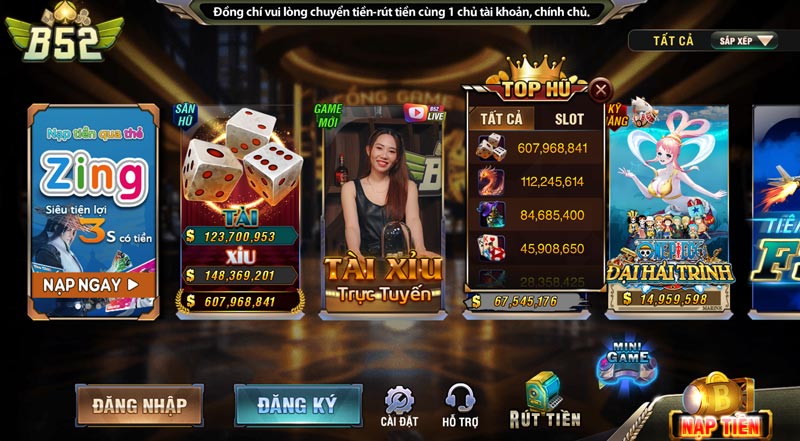 Chuẩn bị để tải app B52club