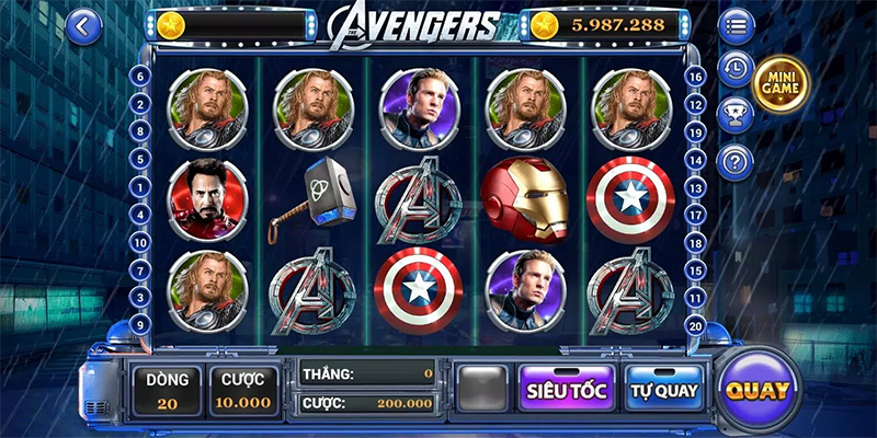 Avengers, tựa game nổ hũ tuyệt vời nhất trên Gemwin, hãy cùng tôi điểm qua một số điểm mạnh của trò chơi này: